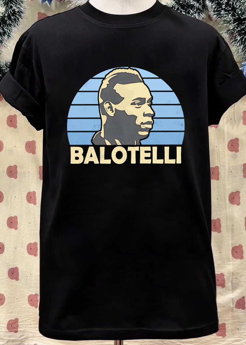 Retro Style Portrait Balotelli Italian Footballer T-Shirt