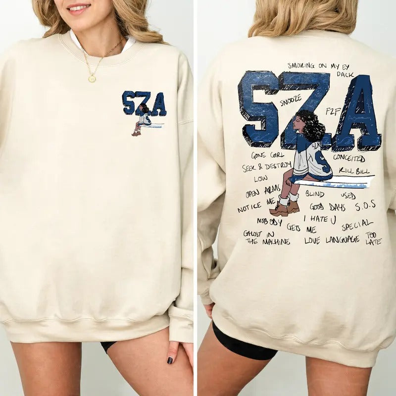 Retro Sza Sweatshirt, Good Days Merch Sza Sos Tour Shirt, SOS Tour Shirt, Good Days Tee, Women Surfing Tee, Gift for her...