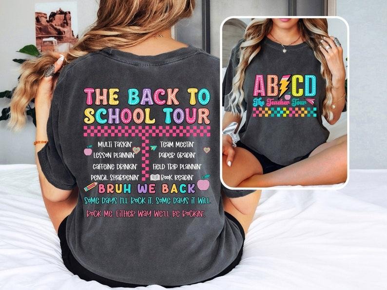 Retro Teacher Tour Shirt, ABCD Teacher Tour, Back To School Shirt, End of Year T-shirt, Teacher Gift, Teacher T-shirt,...