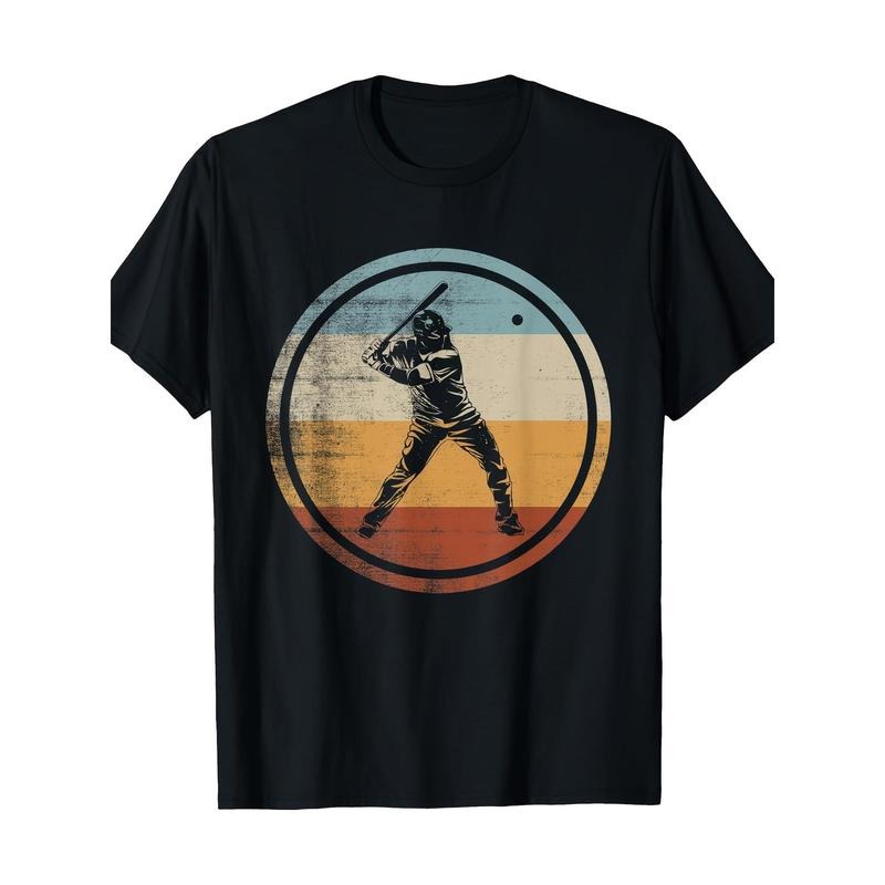 Retro Vintage Baseball Player Design Baseball 220g100% Cotton T-Shirt made in usa Hoodie, Sweatshirt | UrbanDripWear.com