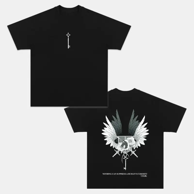 Reversible Soft Cotton T-Shirt - Attack on Titan x Freedom Wing Edition for Anime Fans Hoodie, Sweatshirt | UrbanDripWear.com