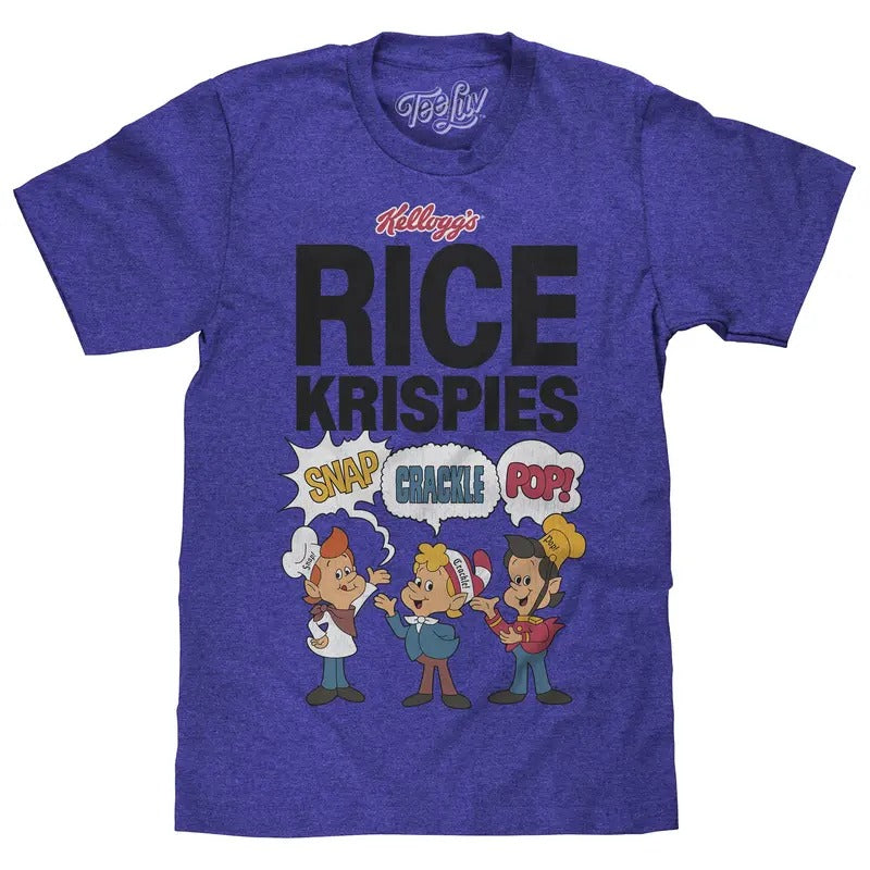Rice Krispies Snap, Crackle, and Pop T-Shirt - Royal Blue Heather Hoodie, Sweatshirt | UrbanDripWear.com