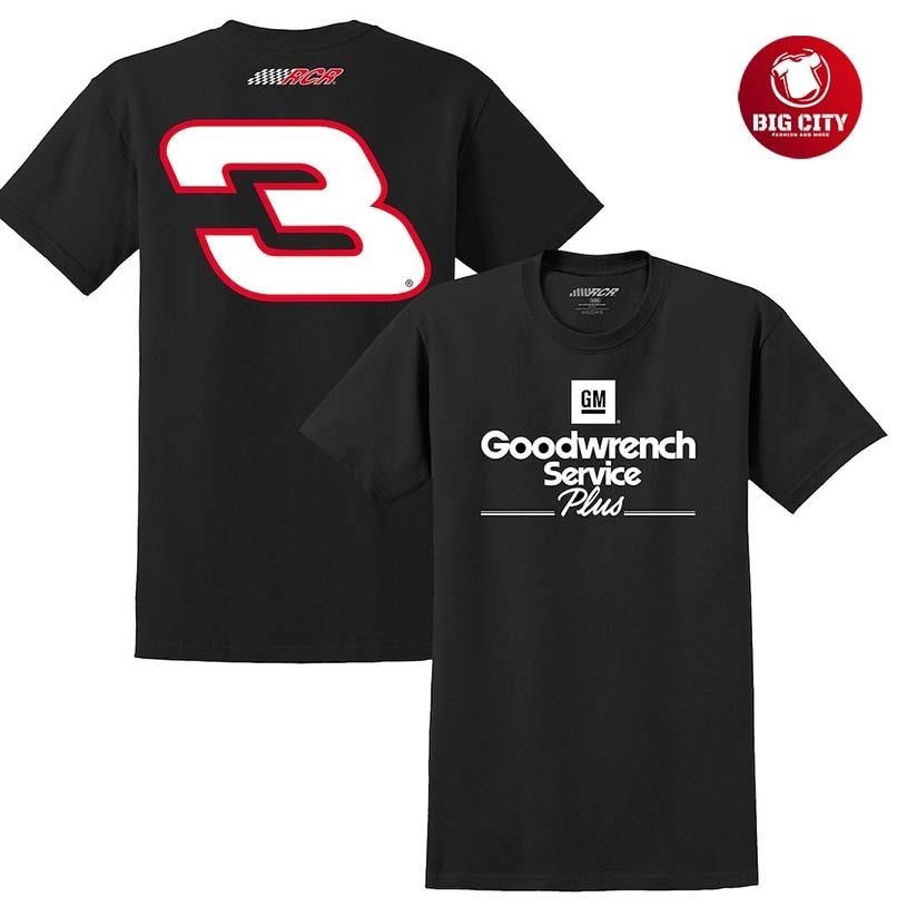 Richard Childress Racing Team Collection Black Goodwrench Service Plus Sponsor Lifestyle Two Sided Shirt