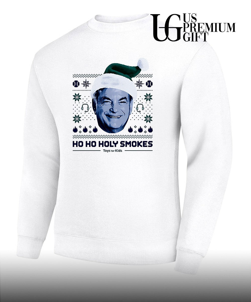 Rick Rizzs wearing santa hat Mariners Rizzsmas in July shirt