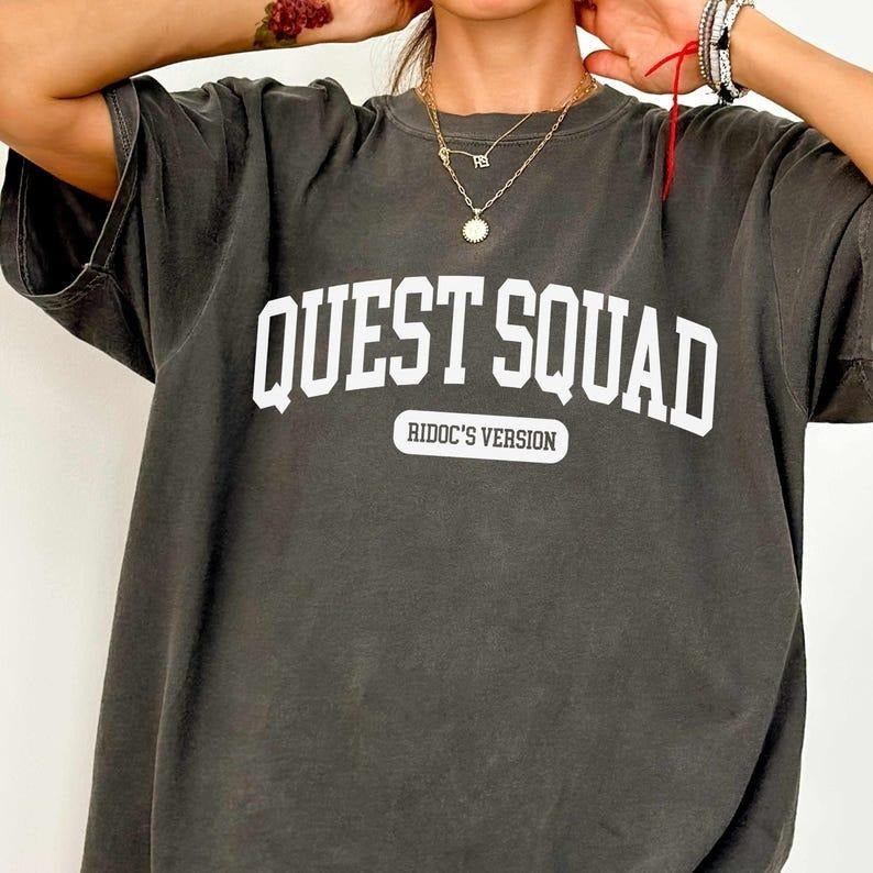 Ridoc Quest Squad Onyx Storm Comfort Colors Shirt, Onyx Storm Shirt, Fourth Wing Basgiath War College Bookstagram Shirt, Xaddy Xaden Riorson Tee