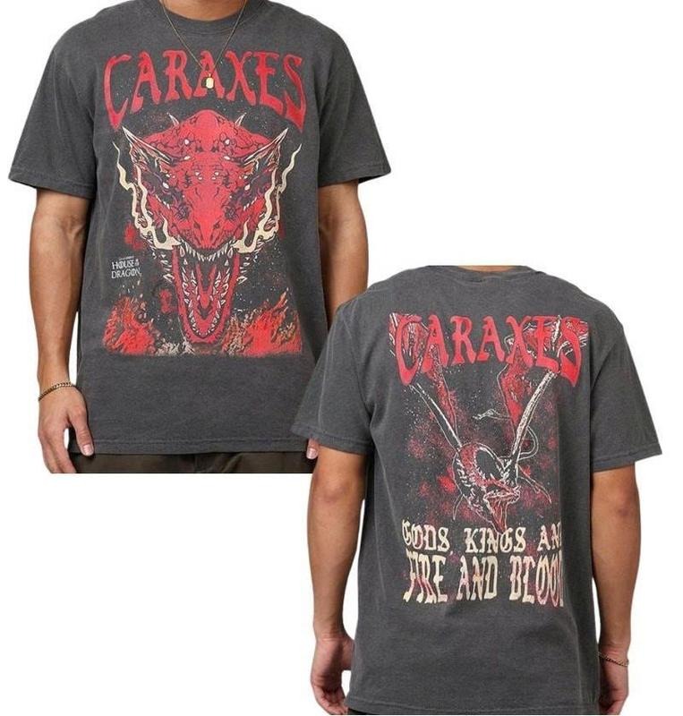 Ripple X G Of Thrones 'House Of The Dragon' Caraxes T-Shirt - Movie T-shirt, Vintage Graphic Tees Menswear Top Hoodie,...