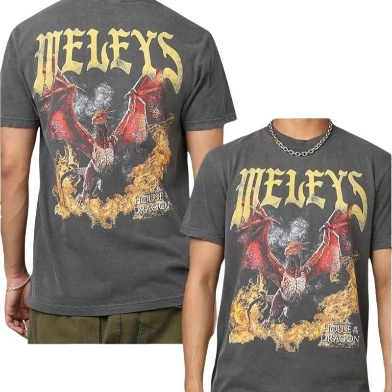 Ripple X Of Thrones 'House Of The Dragon' Meleys T-Shirt - Movie T-shirt, Vintage Graphic, Shirt Gift For Fans Menswear...