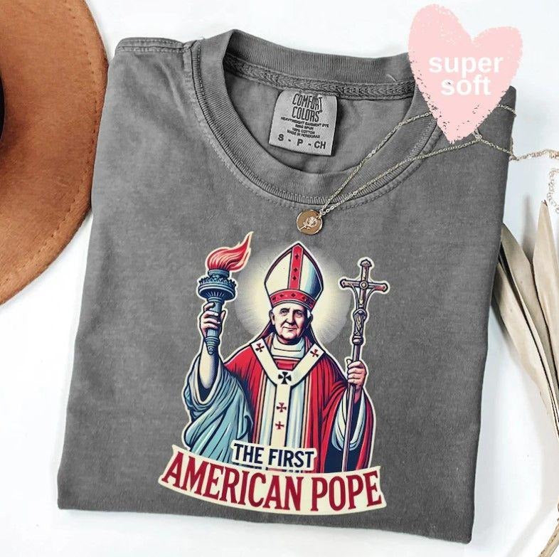 Robert Francis Prevost First American Pope T-Shirt, Pope Leo XIV Shirt Hoodie, Sweatshirt | UrbanDripWear.com