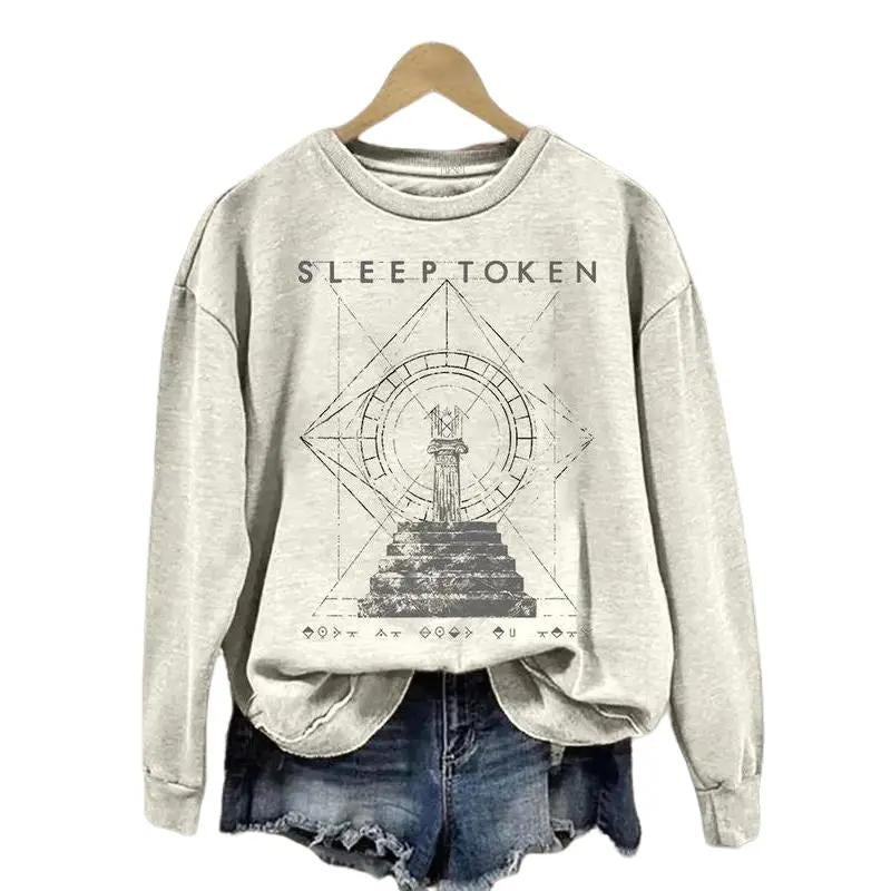 Rock Band Print Cozy Sweatshirt, Hoodie, Sleep Token Merch style 12 Cotton Womenswear T-Shirts | UrbanDripWear.com