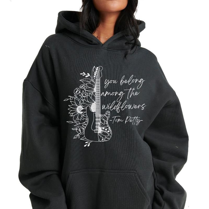 Rock Band Wildflowers Shirt, Lyric Inspired Hoodie, Classic Rock, Unisex Sweater Pullover Tee Sweatshirt | UrbanDripWear.com