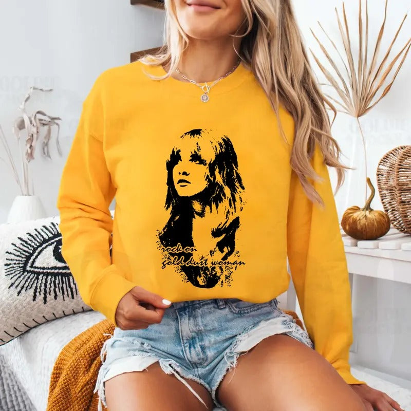 Rock On Gold Shirt Sweatshirt Hoodie, Women Sweatshirt, Gift For Fan | UrbanDripWear.com