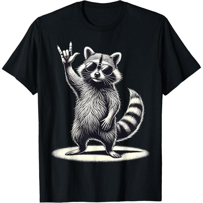 Rock and Roll Raccoon Music Raccoon T-Shirt made in us Hoodie, Sweatshirt | UrbanDripWear.com