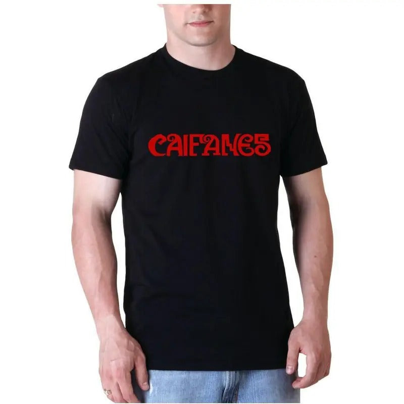 Rock en español: Caifanes Red Text Mens T-Shirt Casual Crewneck Hoodie, Sweatshirt | UrbanDripWear.com