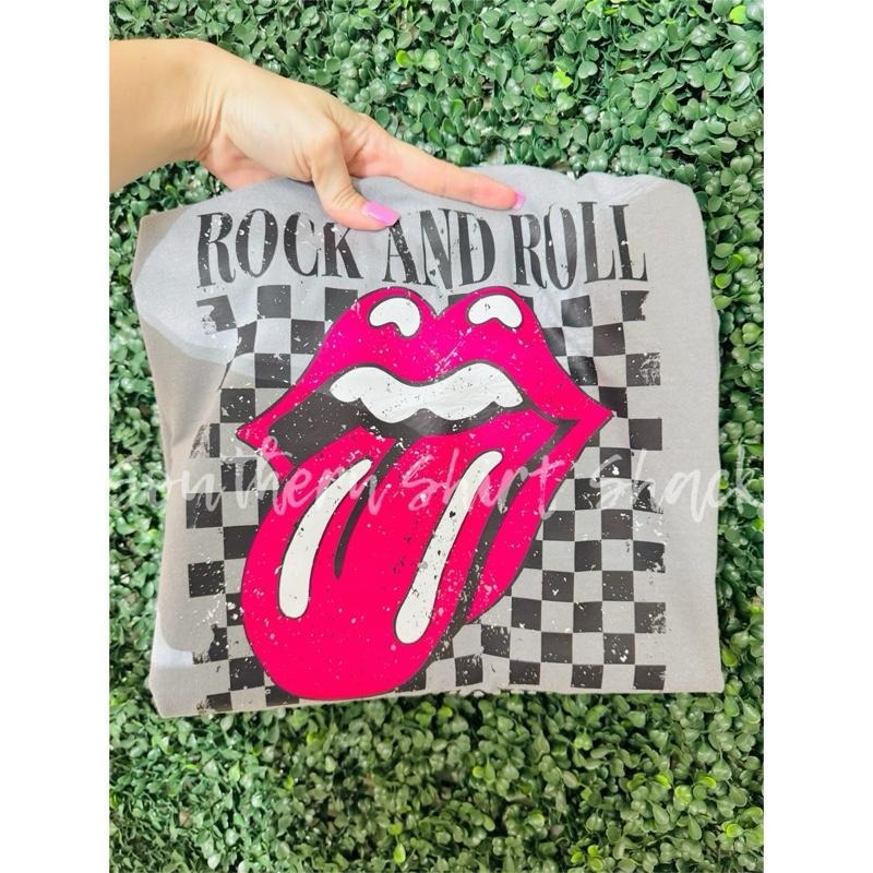 Rock n Roll band graphic T shirt  | Gray comfort colors T shirt Hoodie, Sweatshirt | UrbanDripWear.com