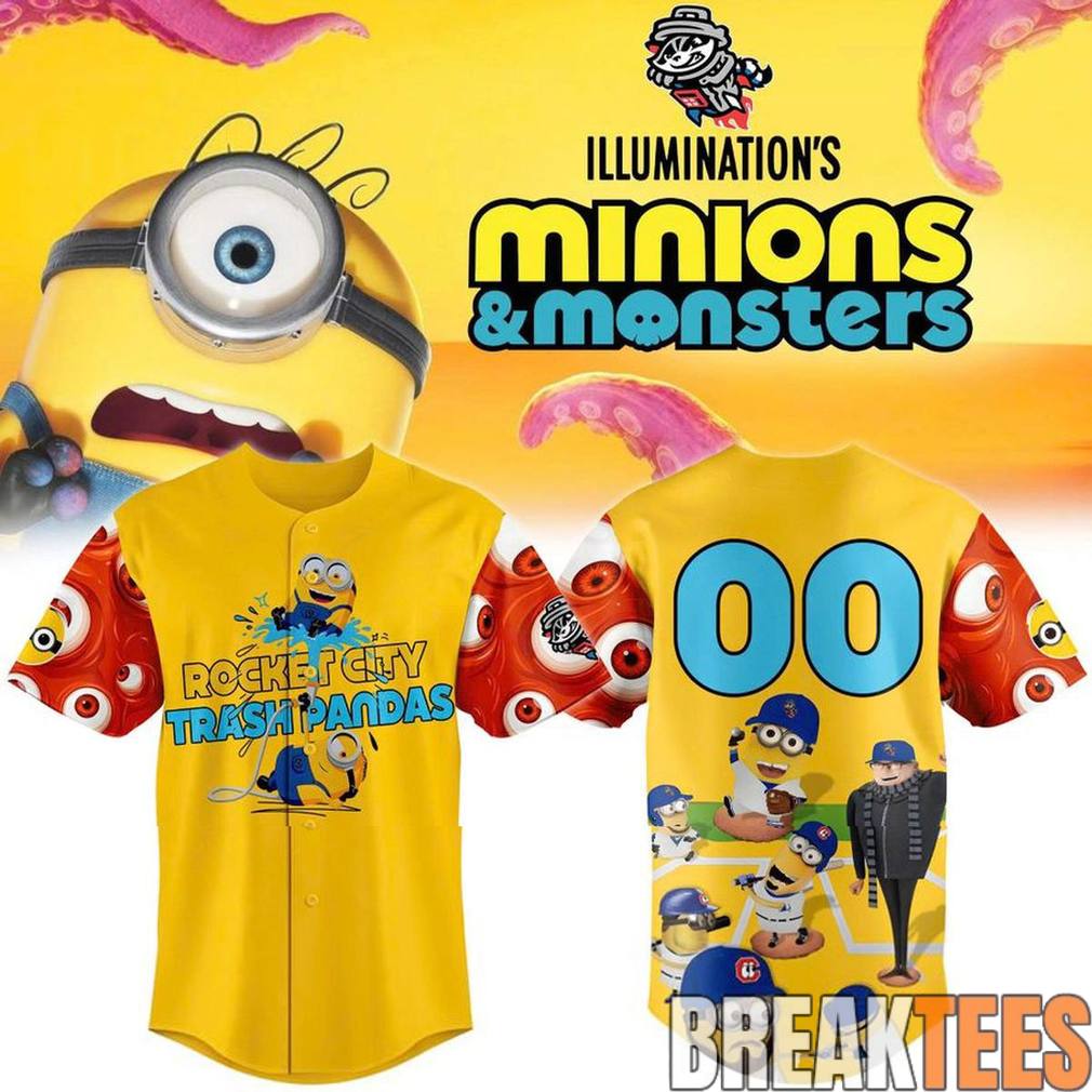 Rocket City Trash Pandas x Minions & Monster Baseball Jersey