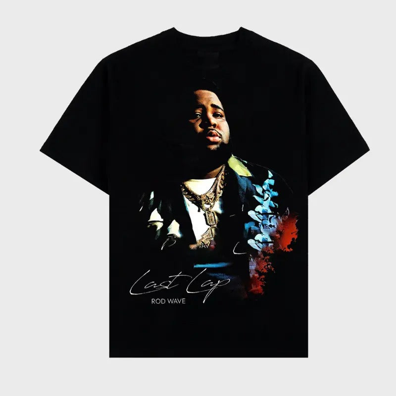 Rod Wave Last Lap Graphic Tour 2024 Rap Tee Shirt Big Face Retro Top Streetwear Hoodie, Sweatshirt | UrbanDripWear.com