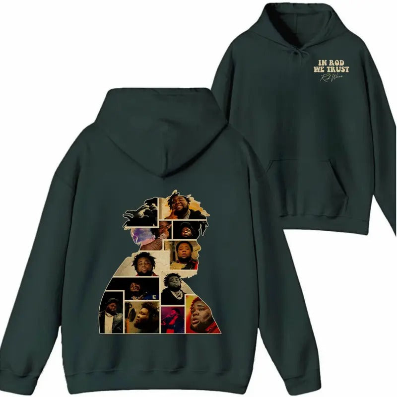 Rod Wave image, In Rod We Trust Hoodie Sweatshirt T shirt For Women For Men, Size S To 3XL | UrbanDripWear.com