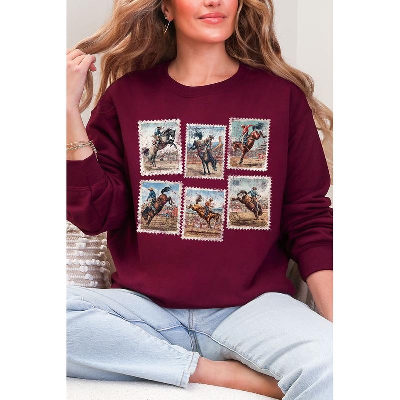 Rodeo Stamps Heavy Blend Crew Sweatshirt T-Shirts, Hoodie | UrbanDripWear.com