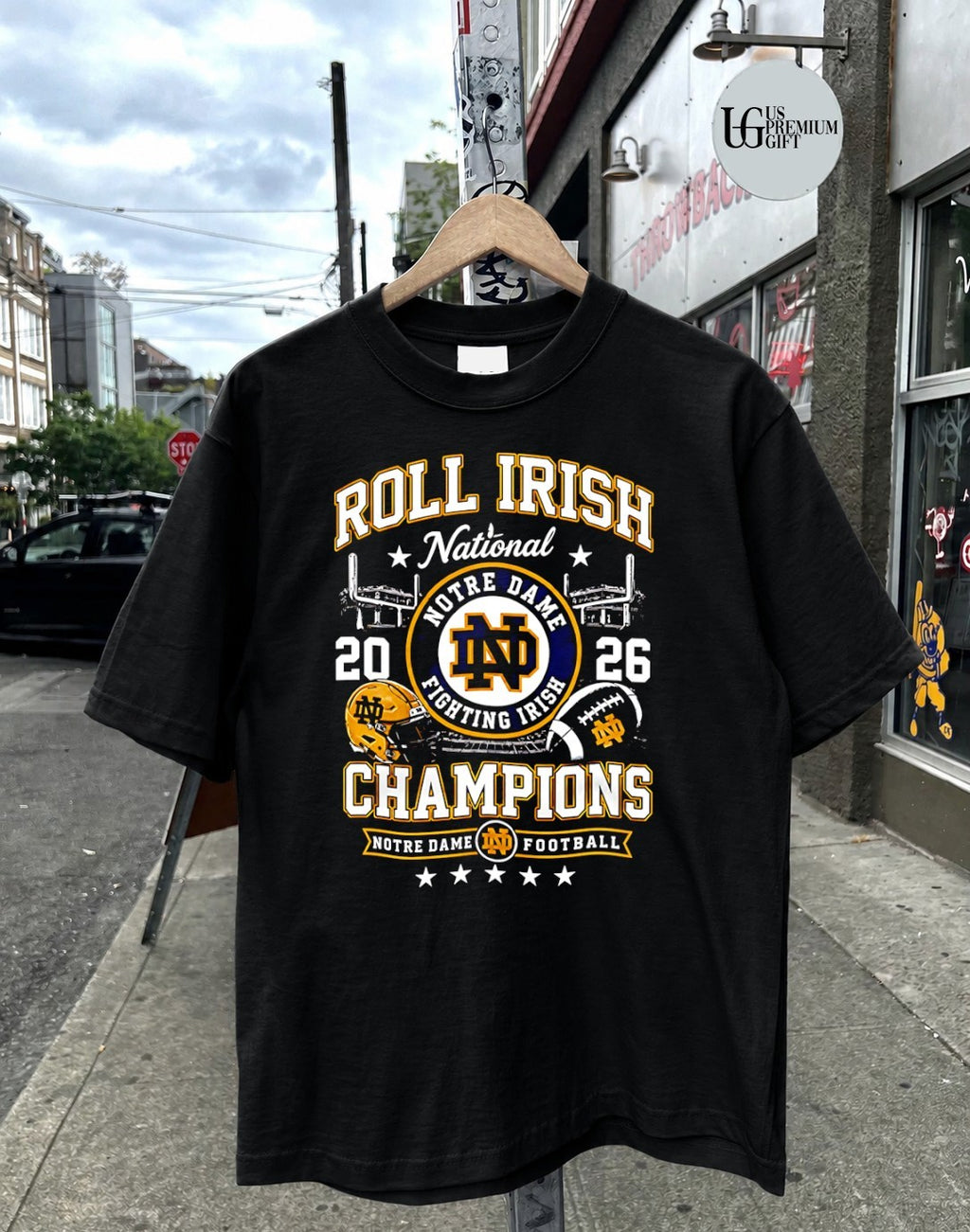 Roll Irish National Notre Dame Fighting Irish Football Champions 2026 shirt