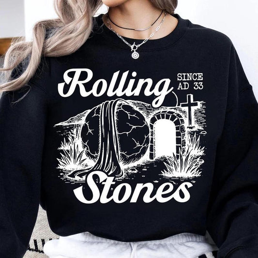 Rolling Stones Shirt, Retro Easter Christian Jesus Shirt Design, For Cricut, Jesus Christian , He is Risen Design