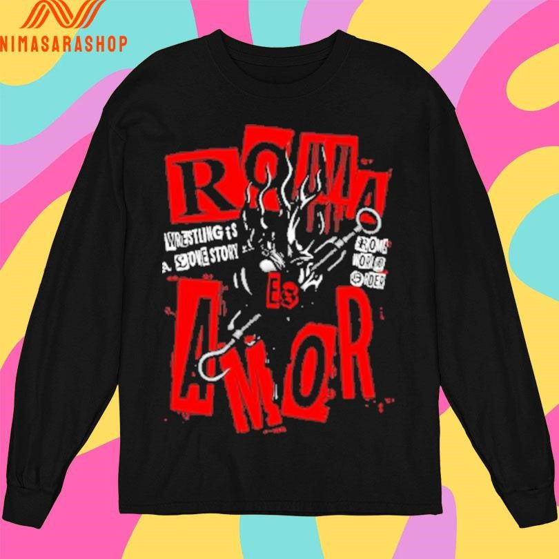 Roma Amor Wrestling Pierced My Heart Shirts