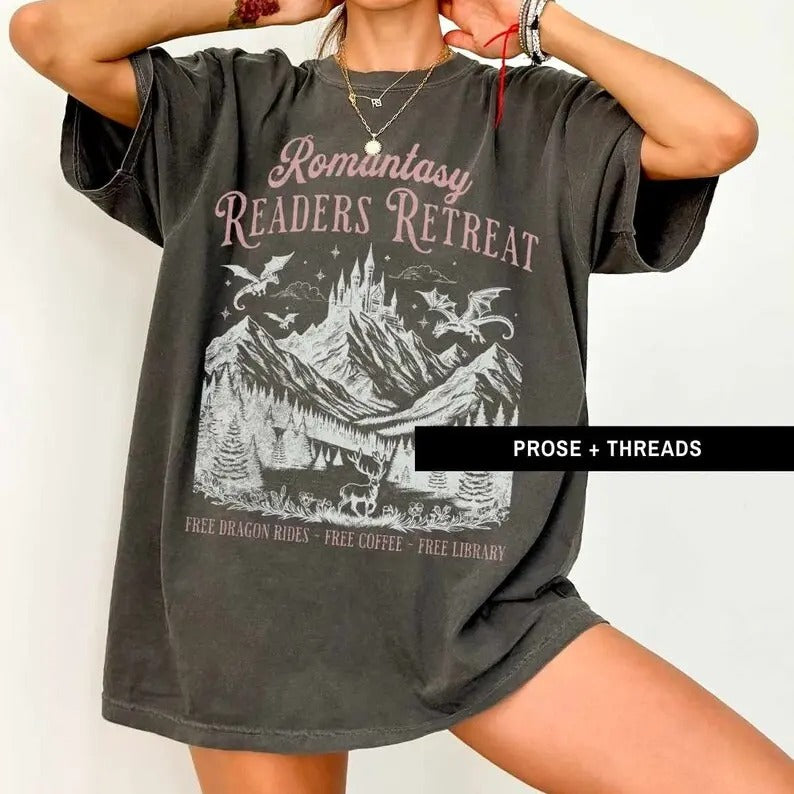 Romantasy Fourth Wing Throne Of Glass Bookstagram Booktok Merch ACOTAR Merch Fourth Wing Shirt Born To Read Iron Flame...