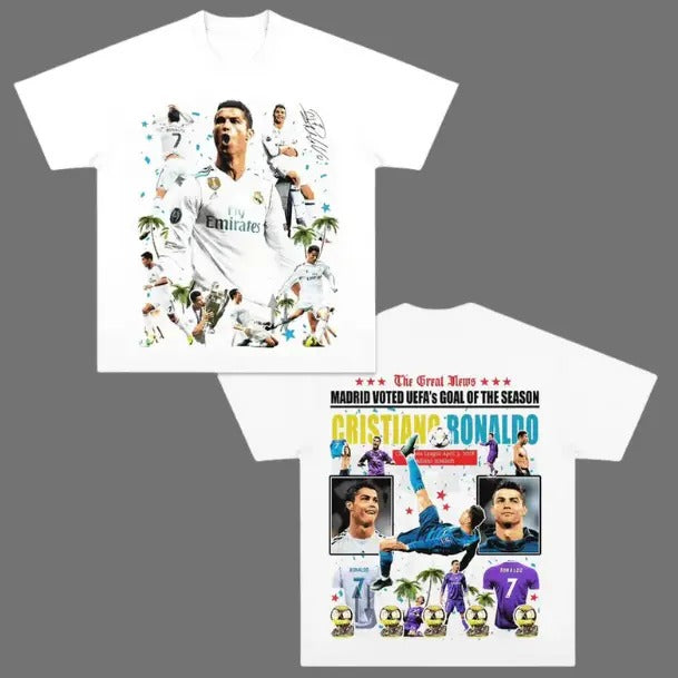 Ronaldo Prime T-Shirt, Ronaldo 2-Sided Vintage Tee, Unisex Soccer Shirt, Sport Graphic Tees, Menswear Womenswear...
