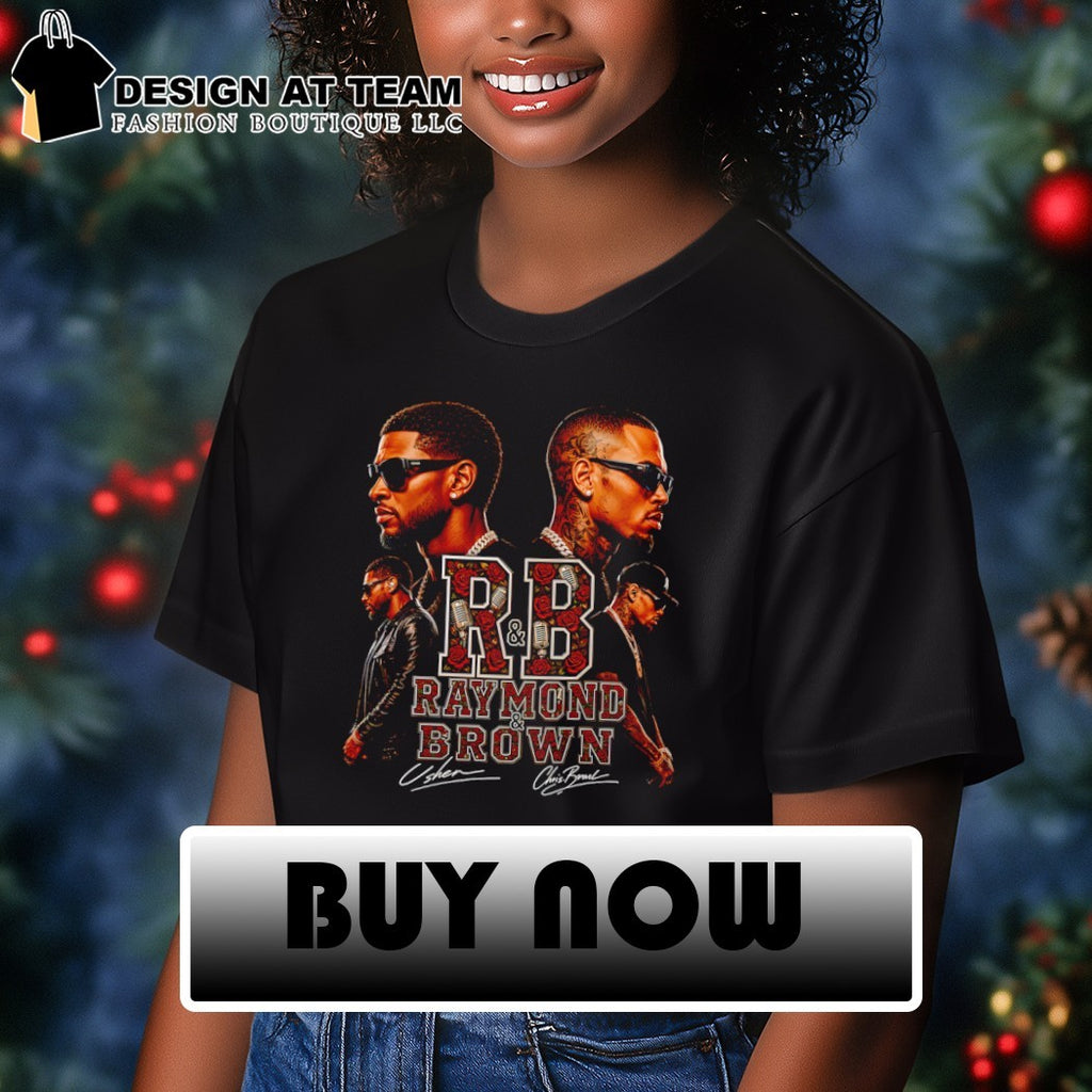 Rose Usher Raymond and Chris Brown The R and B Tour Music Concert 2026 signatures shirt