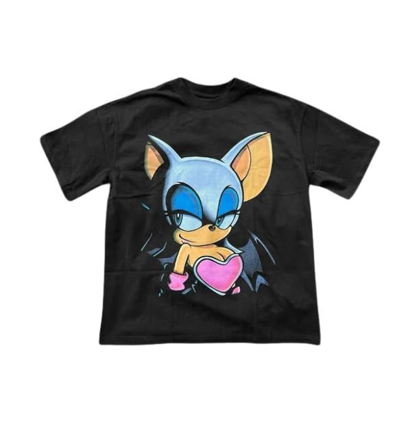 Rouge the Bat T-Shirt, Sonic Adventure Shirt, Unisex Graphic Tees Gothic Grunge Y2k Emo Scene Amity Affliction Style...