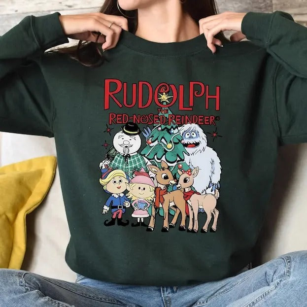 Rud0lph The Red N0sed Re!ndeer Christmas Sweatshirt, Rud0lph Xmas Sweatshirt, Vintage Christmas Movie Shirt Hoodie
