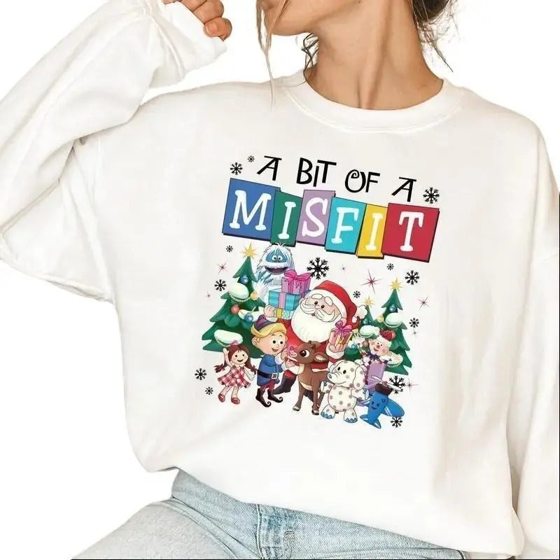 Rudolph The Red Nosed Reindeer Christmas Sweatshirt for Women, GIldan Brand, Classic Fit T-Shirts, Hoodie | UrbanDripWear.com