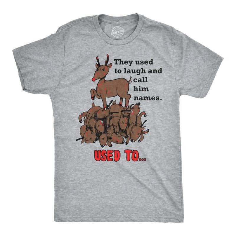Rudolph the Psychopath Reindeer T Shirt Funny Christmas Shirt Xmas Gift Tee Mens Funny T Shirts Cool Tees Soft Stylish...
