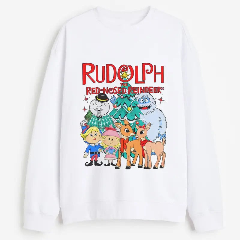 Rudolph the Red Nosed Reindeer Christmas Sweatshirt T-Shirts, Hoodie | UrbanDripWear.com