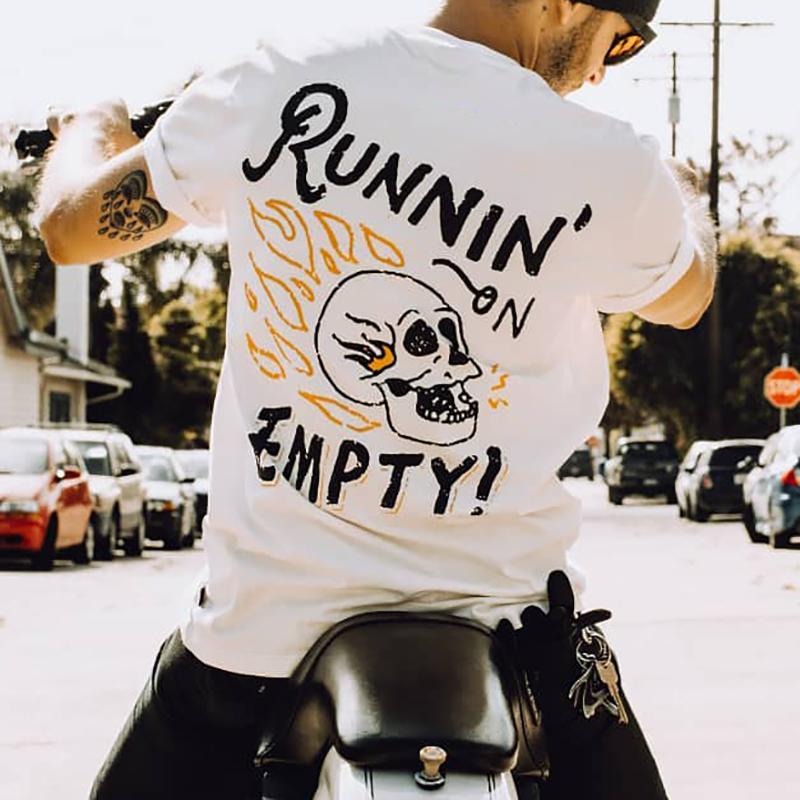 Running on empty SK print men's t-shirt - Naughty Clothes Men Hoodie, Sweatshirt | UrbanDripWear.com