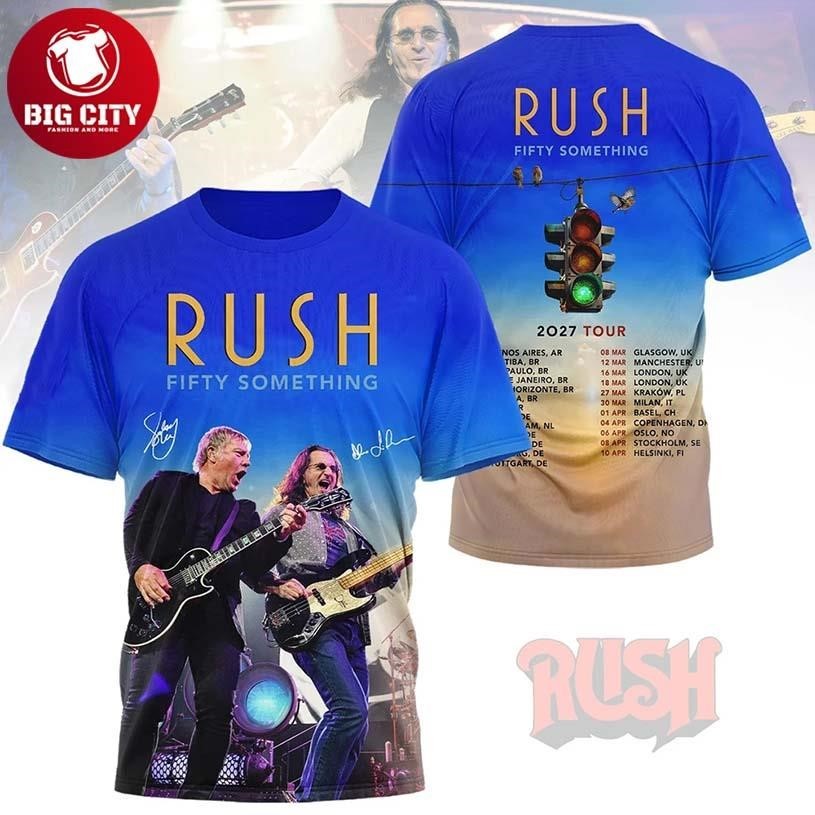 Rush Fifty Something 2027 Tour Two Sided Shirt