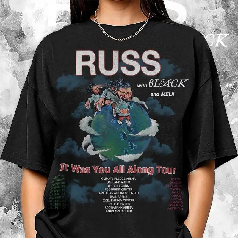 Russ It Was You All Along Tour 2024 Tour Shirt Hoodie, Sweatshirt | UrbanDripWear.com