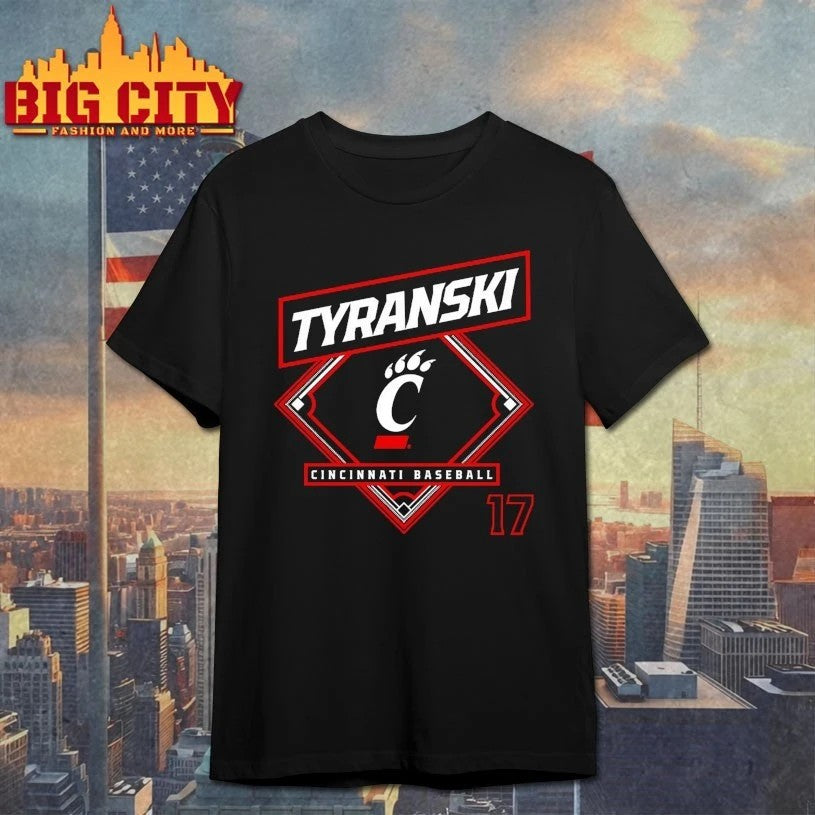 Ryan Tyranski Cincinnati Bearcats Baseball T-shirt