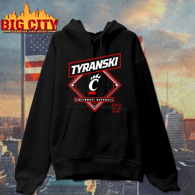 Ryan Tyranski Cincinnati Bearcats Baseball T-shirt
