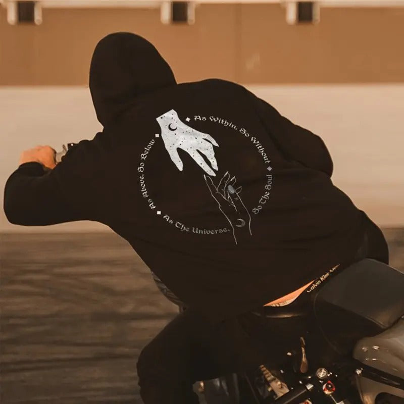 S-5Xl] Men Hand In Hand Moon Printed Designer Hoodie, Sweatshirt, Naughty Clothes Men, Comfort Errands, Classic Cotton...