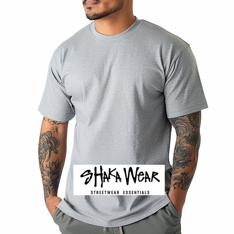 SHAKA WEAR Active Short Sleeve T Shirts Lightweight Cotton Crew Neck Menswear Stylish Hoodie, Sweatshirt | UrbanDripWear.com