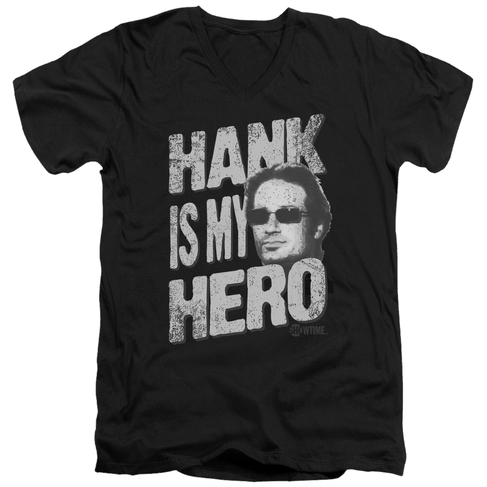 Californication Hank Is My Hero - Men's V-Neck T-Shirt
