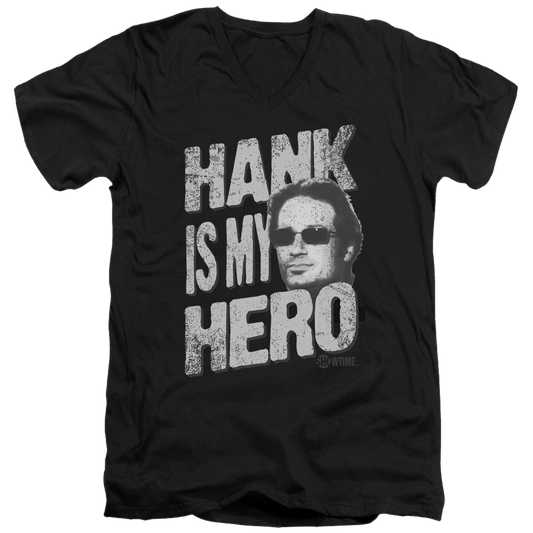 Californication Hank Is My Hero - Men's V-Neck T-Shirt
