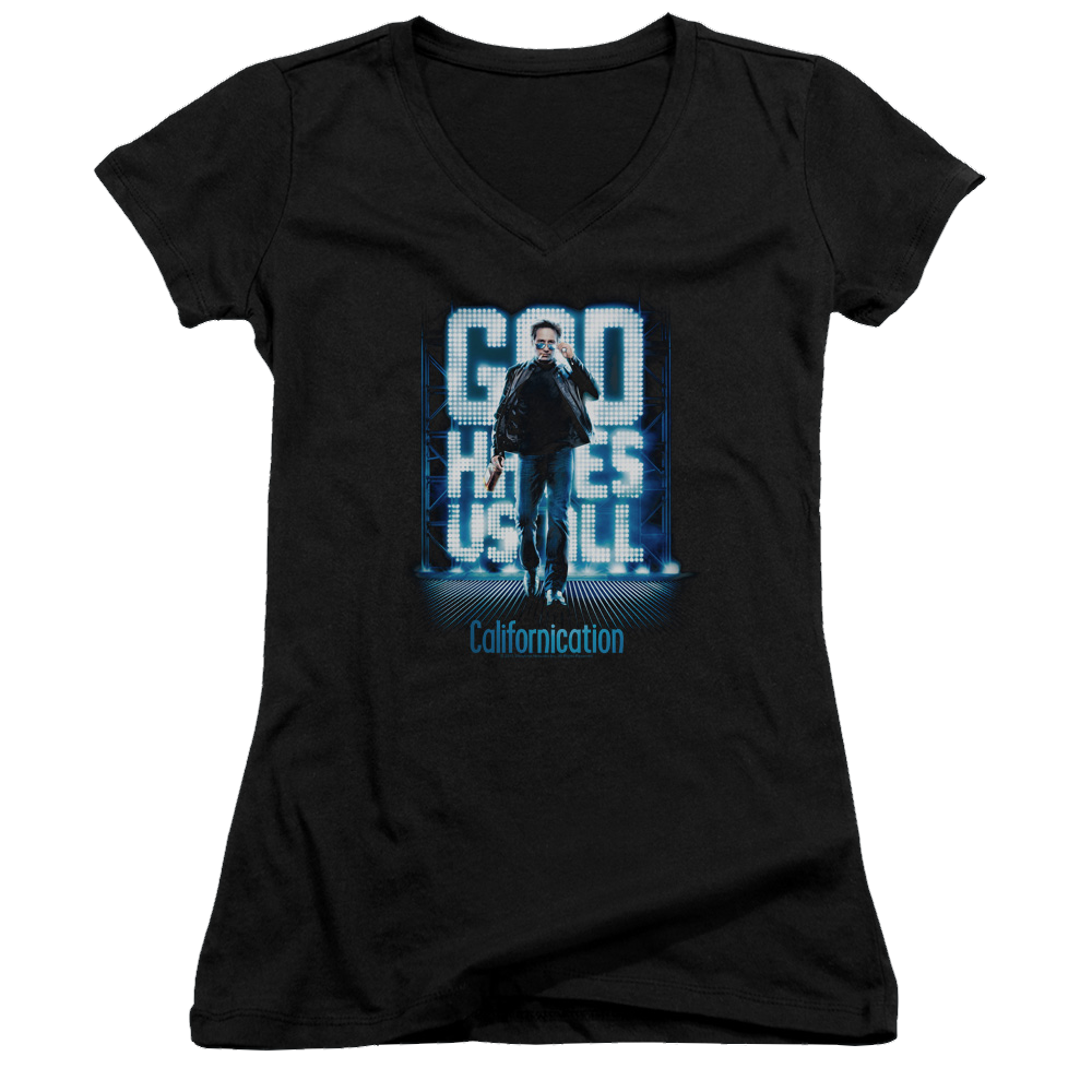 Californication Hit The Lights - Juniors V-Neck T-Shirt