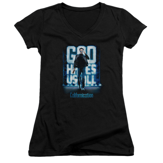 Californication Hit The Lights - Juniors V-Neck T-Shirt
