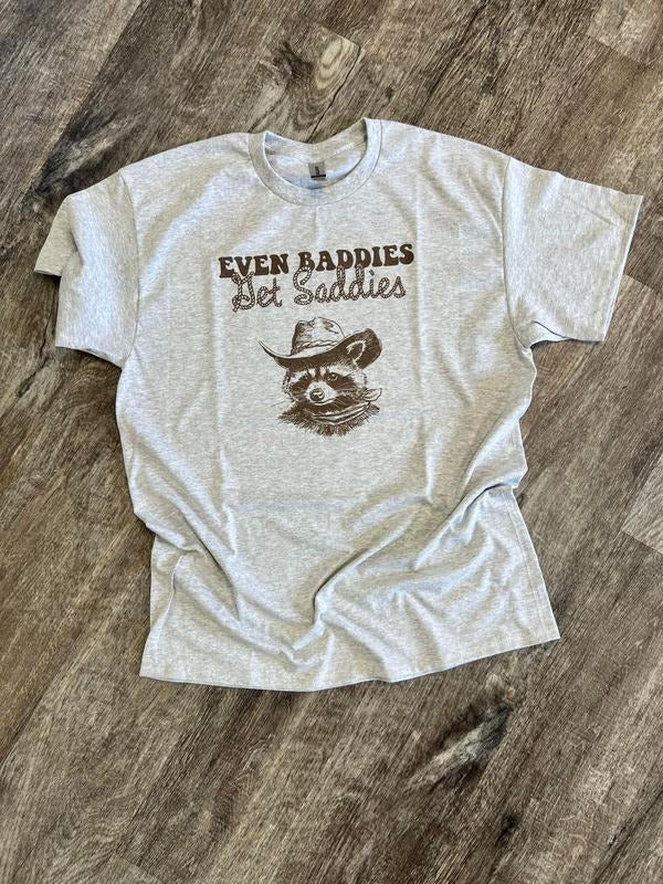 SINGLE SHIRT - Even Baddies Get Saddies - Funny Shirt - Raccoons Shirt - Summer Tee Hoodie, Sweatshirt | UrbanDripWear.com