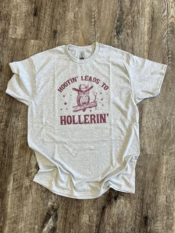 SINGLE SHIRT - Hootin Leads to Hollerin - Funny Shirt - Owl Shirt - Summer Tee Hoodie, Sweatshirt | UrbanDripWear.com