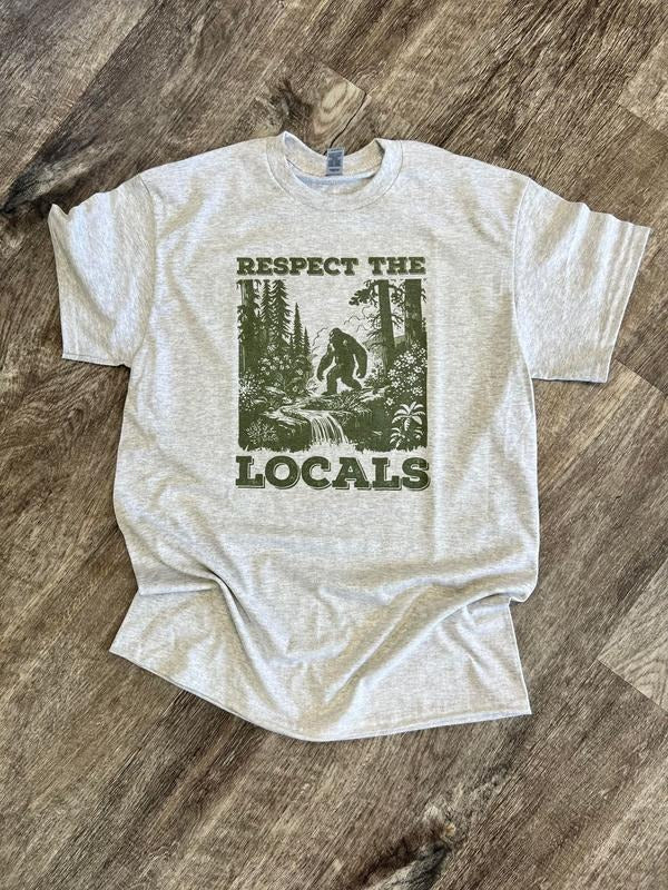 SINGLE SHIRT - RESPECT THE LOCALS - Funny Shirt - Big Foot Shirt - Summer Tee Hoodie, Sweatshirt | UrbanDripWear.com
