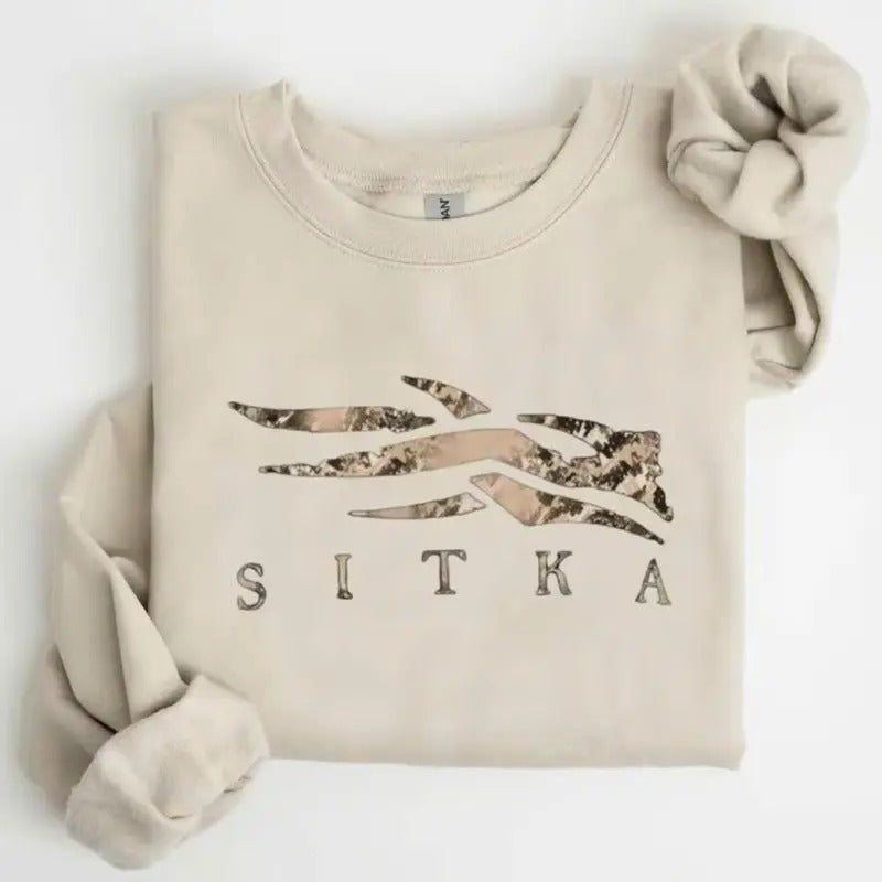 SITKA Gear Crewneck Sweatshirt T-shirt, Unisex Cotton Fabric Collar Pullover Hoodie | UrbanDripWear.com