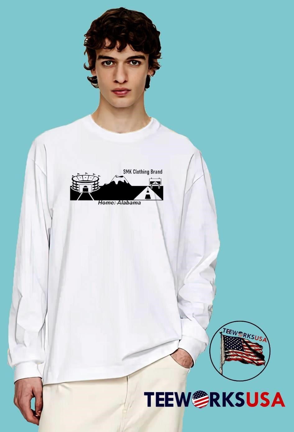 SMK Clothing Brand Home Alabama Stadium Mountain Road Trip Shirt