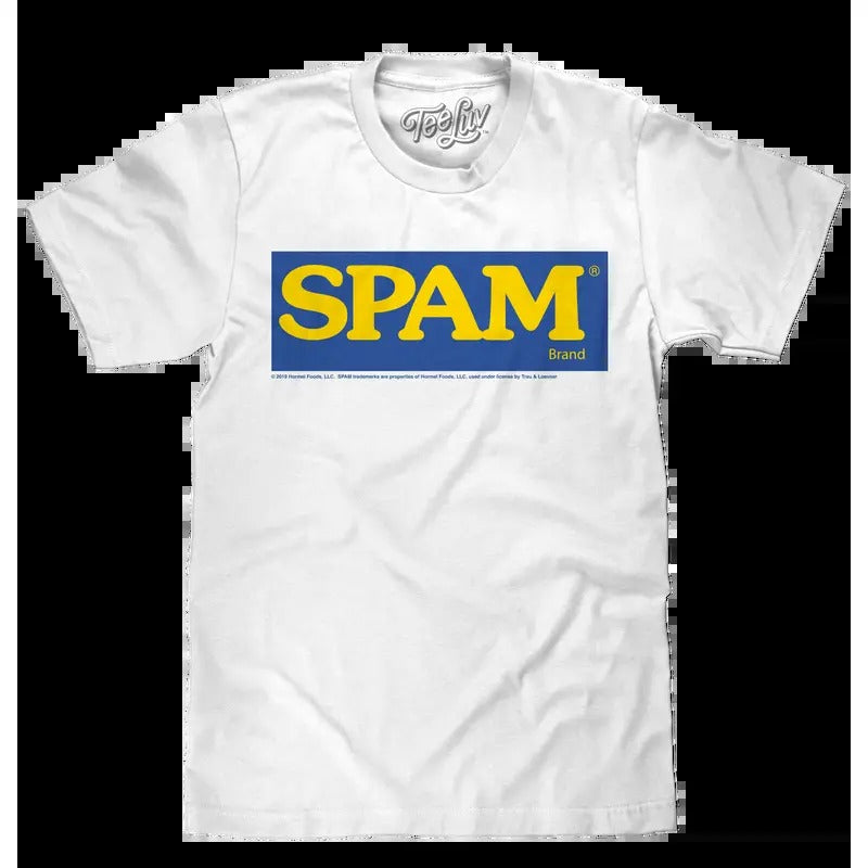 SPAM Logo T-Shirt - White Hoodie, Sweatshirt | UrbanDripWear.com